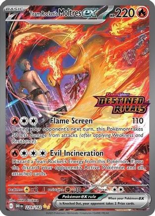 Miscellaneous Cards & Products  229/182 Team Rocket's Moltres ex  - Holofoil - Double Rare