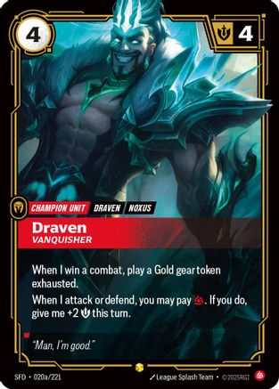 Spiritforged (020a/221): Draven - Vanquisher (Alternate Art) - Foil
