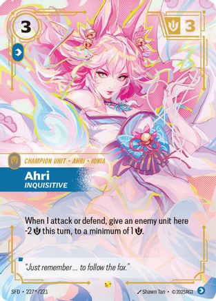 Spiritforged (227*/221): Ahri - Inquisitive (Signature) - Foil