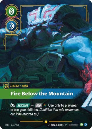 Spiritforged (244/221): Ornn - Fire Below the Mountain (Overnumbered) - Foil