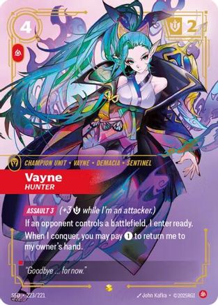 Spiritforged (223/221): Vayne - Hunter (Overnumbered) - Foil