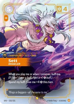 Spiritforged (232/221): Sett - Brawler (Overnumbered) - Foil