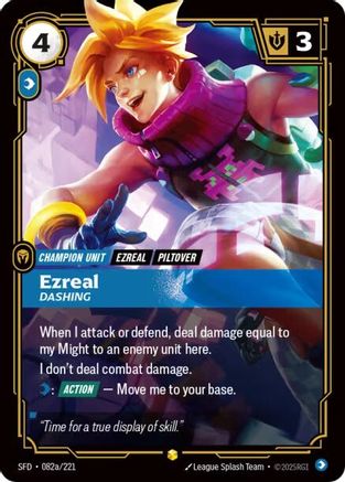 Spiritforged (082a/221): Ezreal - Dashing (Alternate Art) - Foil