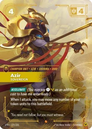 Spiritforged (177/221): Azir - Sovereign - Foil