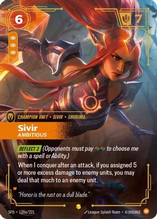 Spiritforged (120a/221): Sivir - Ambitious (Alternate Art) - Foil