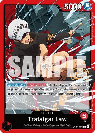 The Azure Seas Seven  OP14-001 Trafalgar Law - OP14-001 (OP14-001)  - Leader
