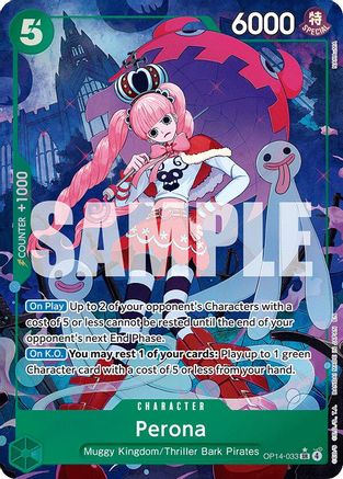 The Azure Seas Seven  OP14-033 Perona - OP14-033 (Alternate Art) (OP14-033)  - Foil - Super Rare