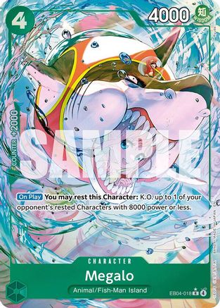 The Azure Seas Seven  EB04-018 Megalo (Alternate Art) (EB04-018)  - Foil - Rare