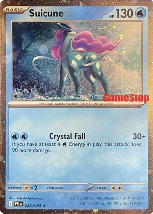 Miscellaneous Cards & Products  026 Suicune (Cosmos Holo) (Gamestop Exclusive)  - Holofoil - Promo