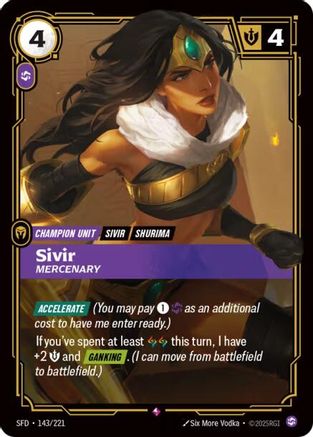 Spiritforged (143/221): Sivir - Mercenary - Foil