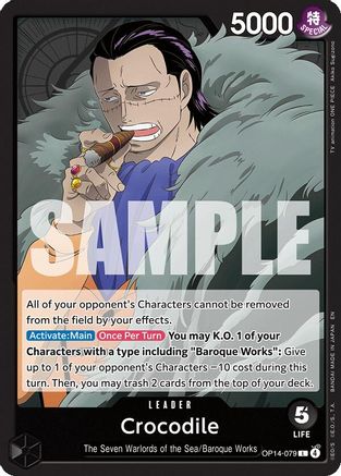 The Azure Seas Seven  OP14-079 Crocodile - OP14-079 (OP14-079)  - Leader