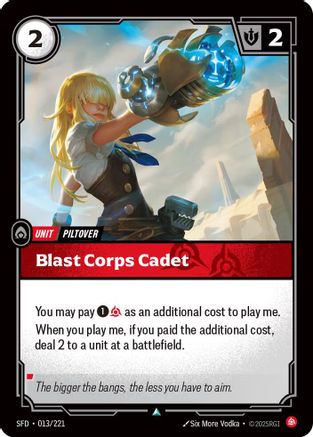 Spiritforged (013/221): Blast Corps Cadet - Foil