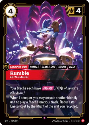 Spiritforged (026/221): Rumble - Hotheaded - Foil
