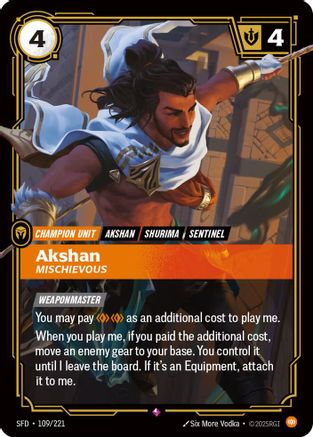Spiritforged (109/221): Akshan - Mischievous - Foil