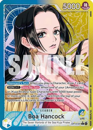 The Azure Seas Seven  OP14-041 Boa Hancock - OP14-041 (Alternate Art) (OP14-041)  - Foil - Leader