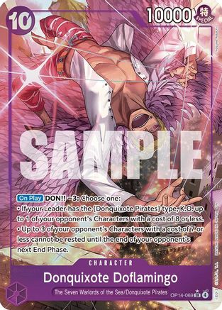 The Azure Seas Seven  OP14-069 Donquixhote Doflamingo - OP14-069 (Alternate Art) (OP14-069)  - Foil - Super Rare
