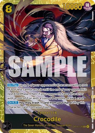 The Azure Seas Seven  OP14-120 Crocodile  - Foil - Secret Rare