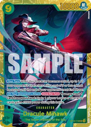 The Azure Seas Seven  OP14-119 Dracule Mihawk - OP14-119 (OP14-119)  - Foil - Secret Rare