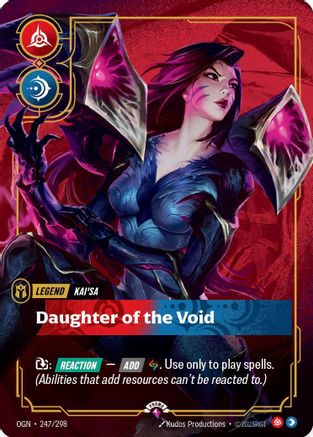 Riftbound Organized Play Promotional Cards (247/298): Kai'Sa - Daughter of the Void (Metal) - Foil
