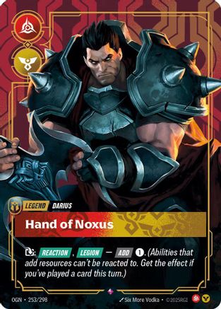 Riftbound Organized Play Promotional Cards (253/298): Darius - Hand of Noxus (Metal) - Foil