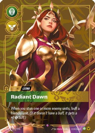 Riftbound Organized Play Promotional Cards (261/298): Leona - Radiant Dawn (Metal) - Foil