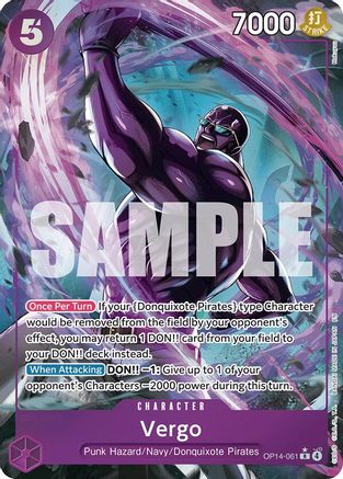 The Azure Seas Seven  OP14-061 Vergo (Alternate Art)  - Foil - Rare