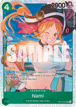 The Azure Seas Seven  OP14-031 Nami (OP14-031)  - Foil - Super Rare