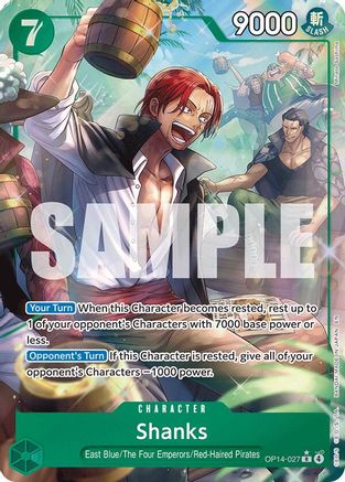 The Azure Seas Seven  OP14-027 Shanks (Alternate Art) (OP14-027)  - Foil - Rare
