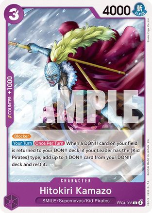 The Azure Seas Seven  EB04-035 Hitokiri Kamazo (EB04-035)  - Common