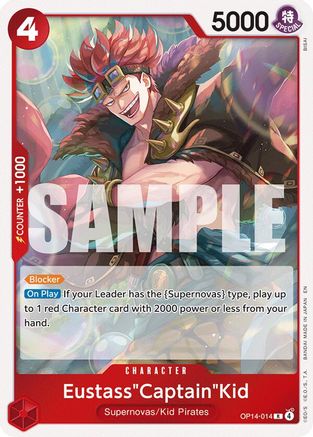 The Azure Seas Seven  OP14-014 Eustass"Captain"Kid - OP14-014 (OP14-014)  - Foil - Rare