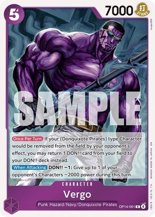 The Azure Seas Seven  OP14-061 Vergo (OP14-061)  - Foil - Rare