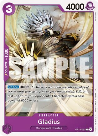 The Azure Seas Seven  OP14-062 Gladius (OP14-062)  - Common