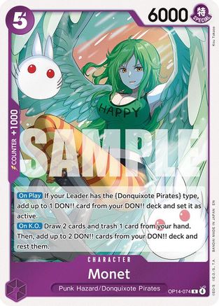The Azure Seas Seven  OP14-074 Monet (OP14-074)  - Foil - Rare