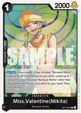 The Azure Seas Seven  OP14-087 Miss.Valentine(Mikita) (OP14-087)  - Foil - Rare