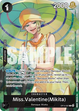 The Azure Seas Seven  OP14-087 Miss.Valentine(Mikita) (Dash Pack) (OP14-087)  - Foil - Rare