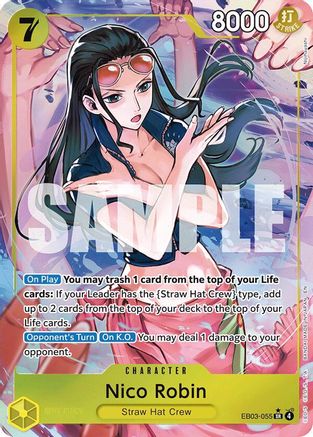 Extra Booster One Piece Heroines Edition  EB03-055 Nico Robin (055) (Alternate Art) (EB03-055)  - Foil - Super Rare