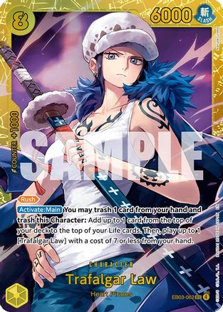 Extra Booster One Piece Heroines Edition  EB03-062 Trafalgar Law (EB03-062)  - Foil - Secret Rare