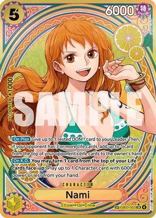 Extra Booster One Piece Heroines Edition  EB03-053 Nami (SP) (EB03-053)  - Foil - Super Rare