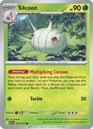 ME Ascended Heroes  012 Silcoon  - Reverse Holofoil - Common