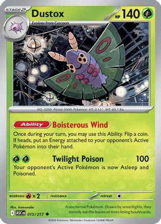 ME Ascended Heroes  015/217 Dustox  - Uncommon