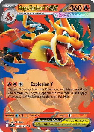 ME Ascended Heroes  022/217 Mega Charizard Y ex  - Holofoil - Double Rare