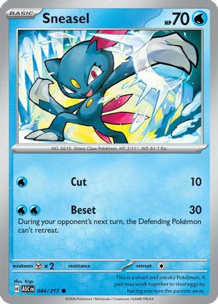 ME Ascended Heroes  044 Sneasel  - Reverse Holofoil - Common