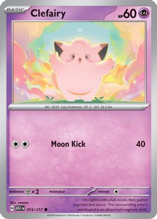 ME Ascended Heroes  074 Clefairy  - Reverse Holofoil - Common