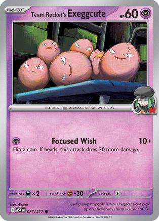 ME Ascended Heroes  077 Team Rocket's  exeggcute  - Common
