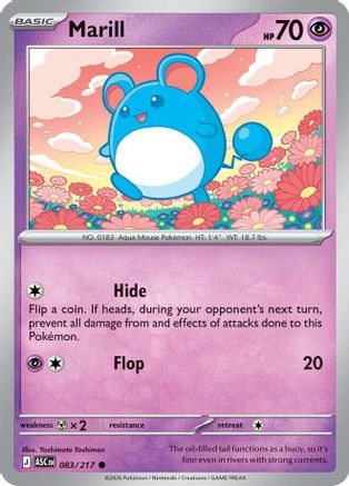 ME Ascended Heroes  083/217 Marill  - Reverse Holofoil - Common