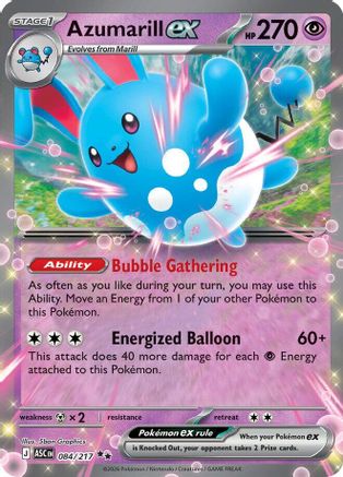 ME Ascended Heroes  084 Azumarill ex  - Holofoil - Double Rare
