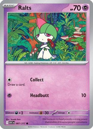 ME Ascended Heroes  087 Ralts  - Reverse Holofoil - Common