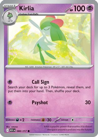 ME Ascended Heroes  088 Kirlia  - Common