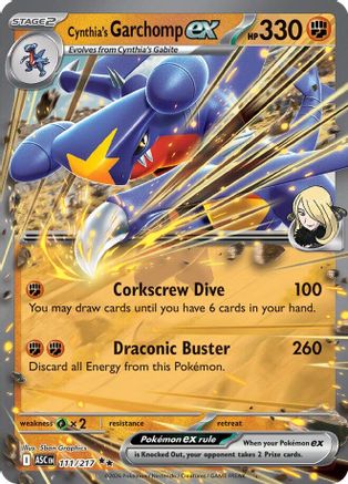 ME Ascended Heroes  111 Cynthia's Garchomp ex  - Holofoil - Double Rare