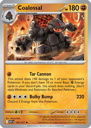 ME Ascended Heroes  120 Coalossal  - Reverse Holofoil - Rare